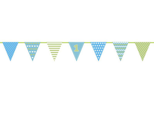 Picture of FIRST BIRTHDAY PAPER BUNTING BANNER 1.35 METRES